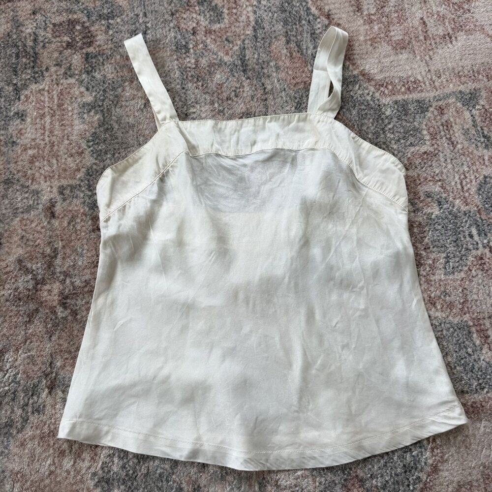 Victorias Secret Vintage 90s Silk Camisole CropIvory Gold Label Lingerie Small